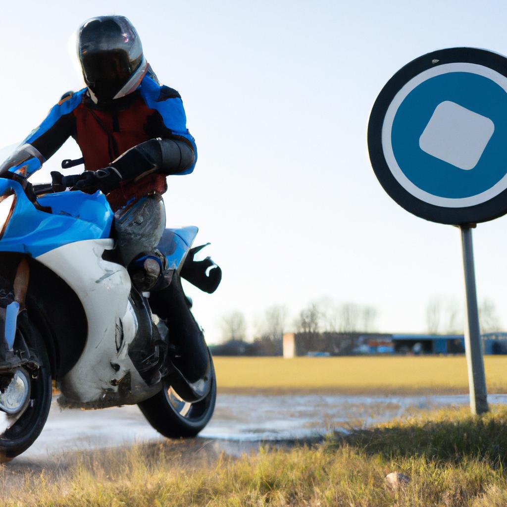 Motorradkontrolle bei hohen Geschwindigkeiten